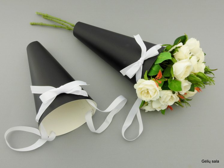Paper flower bag Black