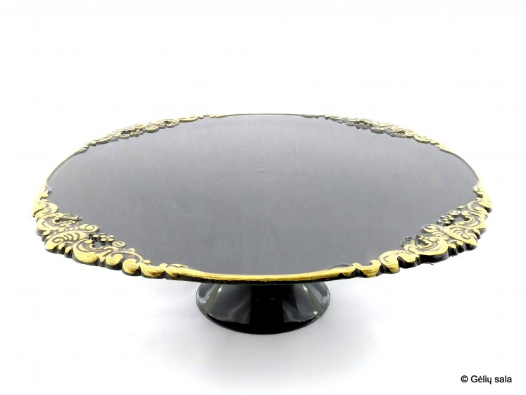 Plastic cake plate black...