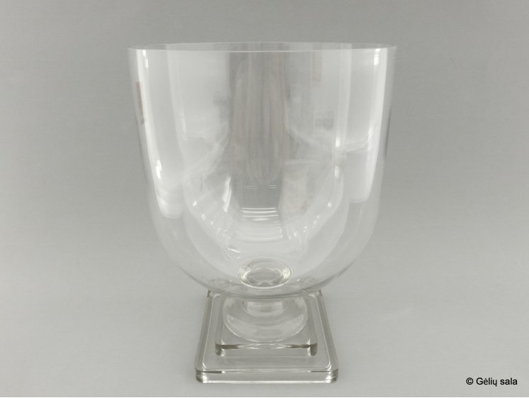 U-Shaped Glass Vase with a Leg