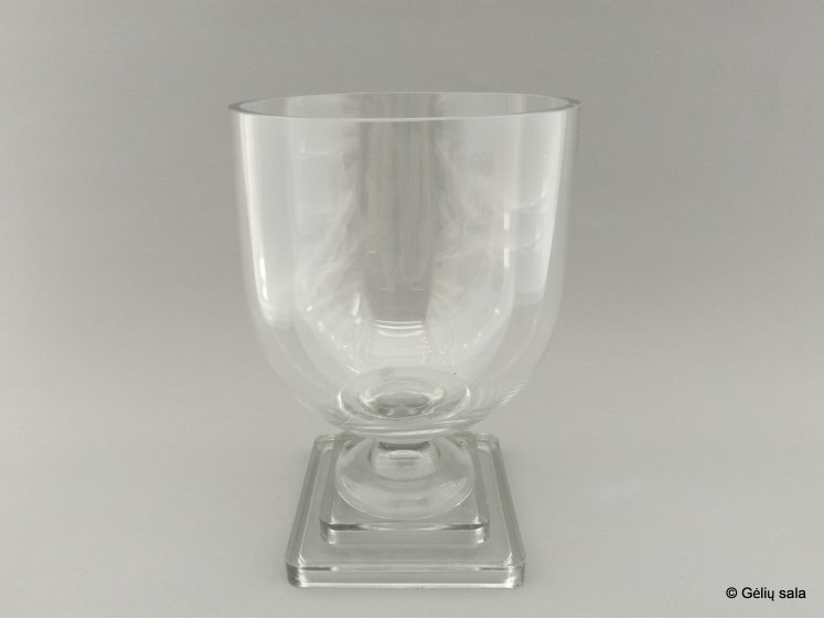 U-Shaped Glass Vase with a Leg