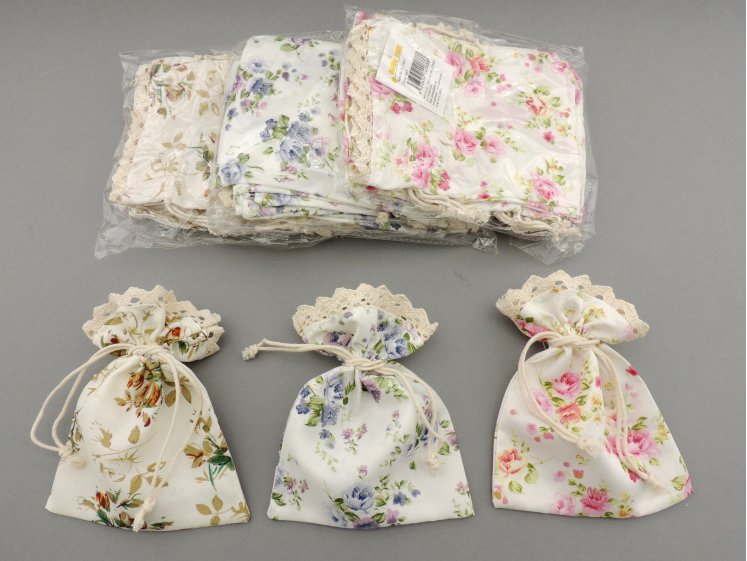 Floral Drawstring Bag L