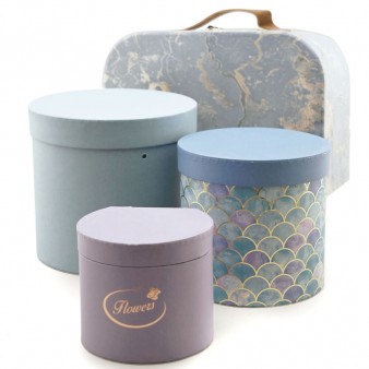 Blue and Purple Flower Boxes